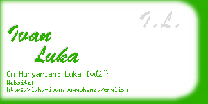 ivan luka business card